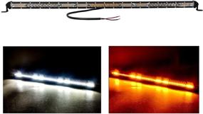 img 4 attached to Ultra Slim Osram LED Mini Light Bar: High Output Amber & White LEDs (30 inch)