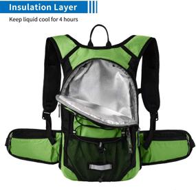 img 3 attached to 🎒 MIRACOL Hydration Backpack - 2L Water Bladder, Insulated Pack for Running, Hiking, Cycling, Camping