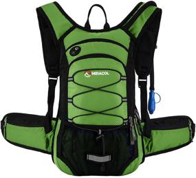 img 4 attached to 🎒 MIRACOL Hydration Backpack - 2L Water Bladder, Insulated Pack for Running, Hiking, Cycling, Camping