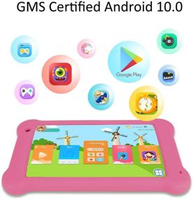 img 3 attached to 📱 Планшет Surfans Kids - 7 дюймов, 1200x1920 IPS, 2 ГБ ОЗУ, 32 ГБ ПЗУ, WiFi Планшет на базе Android для детей с защитным чехлом для детей