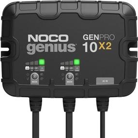 img 4 attached to 🔋 NOCO Genius GENPRO10X2 Зарядное устройство для морских судов - 2-банковое, 20-амперное (10 ампер на банк) интеллектуальное зарядное устройство для батареи, 12-вольтовый бортовой поддерживающий зарядник для батареи, десульфатор и температурная компенсация