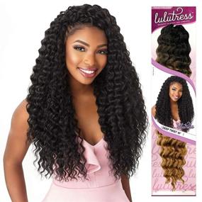 img 3 attached to 🔥 Специальное предложение: Сенсационные синтетические волосы Lulutress Deep Twist 18-дюймовые афрокосы (упаковка из 4 шт., T1B / BG)