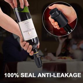 img 2 attached to Sunwuun Wine Stoppers: Vacuum Reusable Bottle Sealers for 🍷 Fresh Wine - Best Christmas Gift for Wine Enthusiasts (2 Pack)