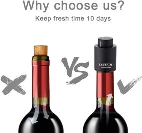 img 3 attached to Sunwuun Wine Stoppers: Vacuum Reusable Bottle Sealers for 🍷 Fresh Wine - Best Christmas Gift for Wine Enthusiasts (2 Pack)