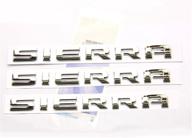 🚛 set of 3x glossy oem chrome sierra nameplates, letter emblems, badges for sierra 2500hd 3500hd logo