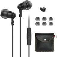 🎧 langsdom sleep earbuds: noise isolating earplugs for insomnia, side sleepers, air travel, meditation & relaxation - soft silicone headphones (3.5mm jack, black) logo