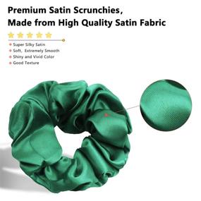 img 2 attached to 🎁 Премиум 60-пачка резинок для волос: Satin Silk Scrunchies от BeeVines для шелковистых кудрявых волос - идеальные аксессуары для волос для женщин, подростков и девочек - идеальный подарок на день рождения, День благодарения, Рождество