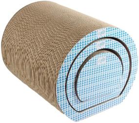 img 2 attached to 3 in 1 Cat Cave Scratcher Cardboard - Durable Cat Lounger, Indoor Cat Tunnel Scratching Post