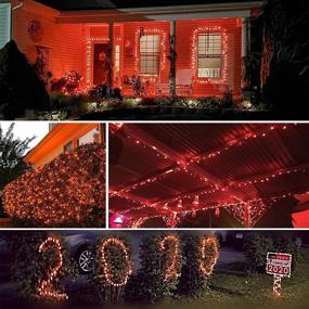 img 1 attached to 🎃 Светодиодные гирлянды Sanjicha Orange Super-Long Solar Halloween Lights: Осветите вашу вечеринку, сад, патио или дерево с помощью 200 светодиодных солнечных гирлянд, включая 8 режимов освещения.