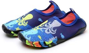 img 3 attached to 👣 Высокопроизводительные детские обувь Beifang Non Slip Barefoot Robot Blue для мальчиков для активного отдыха на улице