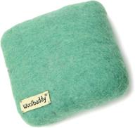 enhance your needle felting with woolbuddy handmade woolen needle felting mat: the perfect regular needle felting base in teal! logo