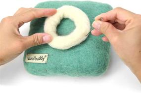 img 2 attached to Enhance Your Needle Felting with Woolbuddy Handmade Woolen Needle Felting Mat: The Perfect Regular Needle Felting Base in Teal!