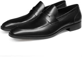 img 3 attached to GIFENNSE Men's Leather Loafers Slip-On Shoes (Size 10 US) - Ideal for Loafers and Slip-Ons