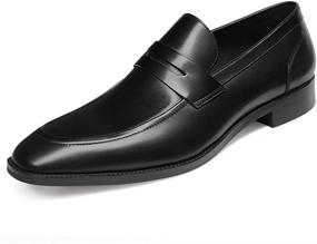 img 4 attached to GIFENNSE Men's Leather Loafers Slip-On Shoes (Size 10 US) - Ideal for Loafers and Slip-Ons