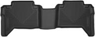 husky liners x-act contour 2nd seat floor mat black - fits 2005-20 toyota tacoma double cab, automatic transmission logo