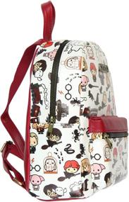img 3 attached to Leather Backpack with Allover Character Pattern