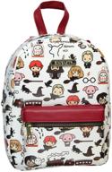 leather backpack with allover character pattern логотип