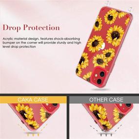 img 1 attached to Caka Clear Case for iPhone 11 Sunflower Pattern Crossbody with Adjustable Neck Lanyard - Shockproof Protective Case for iPhone 11 6.1