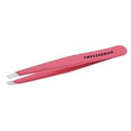 💐 tweezerman geranium fashion color slant tweezer: efficient precision in vibrant style, 1 count logo