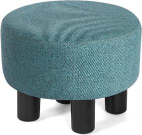 img 4 attached to Edeco Modern Ottoman Fabric Non Skid Furniture and Accent Furniture