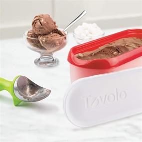 img 2 attached to 🍨 Tovolo Glide-A-Scoop Ice Cream Tub: Reusable Container, Non-Slip Base, Stackable on Freezer Shelves, BPA-Free, 1.5 Quart - Strawberry Sorbet Flavor