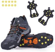 👟 starvii shoe and boot crampons, high-quality anti-slip ice cleats for men and women, 10 teeth tpe rubber traction cleats ideal for hiking, mountaineering, fishing, s/m/l/xl sizes (extra 10 studs) logo