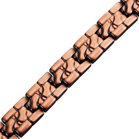 img 2 attached to Willis Judd Women's Double Strength Adjustable Copper Magnetic Therapy Bracelet: Natural Pain Relief for Arthritis and Carpal Tunnel