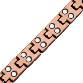 img 3 attached to Willis Judd Women's Double Strength Adjustable Copper Magnetic Therapy Bracelet: Natural Pain Relief for Arthritis and Carpal Tunnel