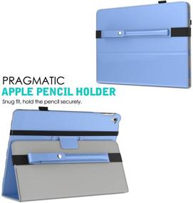 img 3 attached to 🖊️ Moko Case Holder for Apple Pencil - Blue | Compatible with iPad 8th Gen, iPad 10.2 2019, iPad Air 3rd Gen | Elastic Detachable Pouch for 1st Gen Apple Pencil