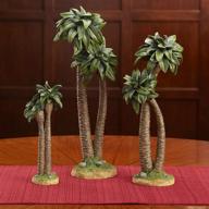 🌴 three kings gifts realistic palm tree nativity figurine - authentic 10 inch scale resin stone table top decor for christmas logo