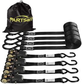 img 4 attached to Partsam Ratchet Straps Heavy Strength Motorcycle & Powersports