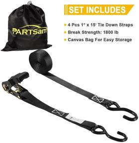 img 3 attached to Partsam Ratchet Straps Heavy Strength Motorcycle & Powersports