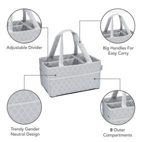 img 2 attached to 👶 Large Baby Diaper Caddy Organizer Bag - Portable Basket for Car, Bedroom, Travel Storage, Changing Table - By Comfy Cubs