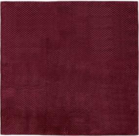 img 2 attached to 🧜 Burgundy Mermaid Scale Embossed Blanket: Cozy & Elegant All-Season Bedding by Morgan Home (86x86)