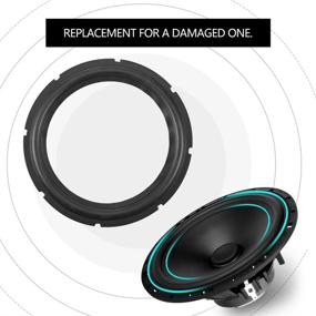 img 1 attached to 🔊 1 Piece of 10-Inch Black Perforated Rubber Subwoofer Surround Rings - Ideal for Speaker Repair or DIY - Replacement Parts Included