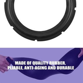 img 3 attached to 🔊 1 Piece of 10-Inch Black Perforated Rubber Subwoofer Surround Rings - Ideal for Speaker Repair or DIY - Replacement Parts Included