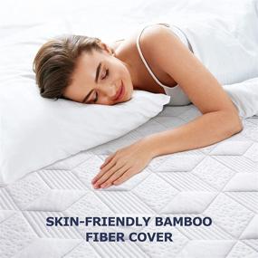 img 3 attached to 🛏️ Full Size BedStory 3 Inch Memory Foam Mattress Topper with Cooling Bamboo Charcoal Infused, Removable & Washable Cover - CertiPUR-US Certified