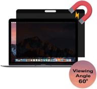 easily install and remove magnetic privacy screen filter for macbook pro 13 inch (2016-2020) and macbook air 13 inch 2018-2020 (a1932,a2179) - anti glare logo