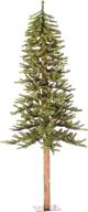 vickerman 6ft natural alpine artificial christmas tree with clear incandescent lights - faux christmas tree for seasonal indoor home decor логотип