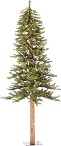 img 4 attached to Vickerman 6ft Natural Alpine Artificial Christmas Tree with Clear Incandescent Lights - Faux Christmas Tree for Seasonal Indoor Home Decor