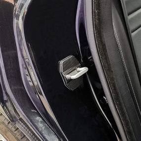 img 2 attached to 🔒 Защитная отделка замка двери Crosselec из углеродного волокна - улучшение Dodge Charger 2015+ от 2011-2021