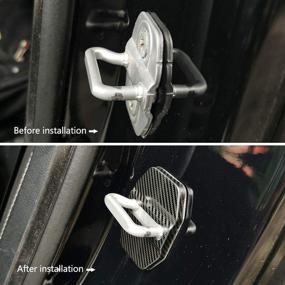 img 1 attached to 🔒 Защитная отделка замка двери Crosselec из углеродного волокна - улучшение Dodge Charger 2015+ от 2011-2021