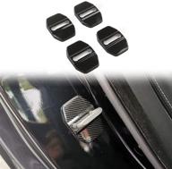 🔒 crosselec carbon fiber door lock cover buckle protection trim decor - enhancing dodge charger 2015+ from 2011-2021 logo