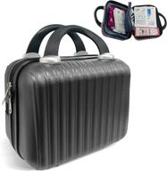 hardside cosmetic suitcase portable carrying logo