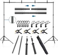 📸 fudesy 7x10ft adjustable photography background support system kit with carry bag and spring clamps - perfect for photo video studio backdrop stand logo