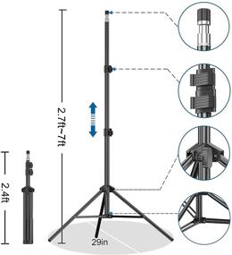 img 2 attached to 📸 "FUDESY 7x10Ft Комплект поддержки фона для фотографии с сумкой для переноски и пружинными зажимами - идеальное решение для стойки фото-видео студии задника