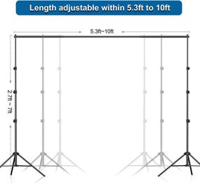 img 3 attached to 📸 "FUDESY 7x10Ft Комплект поддержки фона для фотографии с сумкой для переноски и пружинными зажимами - идеальное решение для стойки фото-видео студии задника