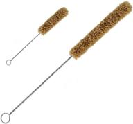 🖌️ set of 2 alazco extra soft brushes (total length 9" and 16") for car tube bottle, auto interior & trim, vents, home office & electronics - 1" diameter logo