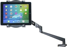 img 1 attached to 📱 CTA Металлическое крепление на руку с системой маршрутизации кабеля для iPad 7-го и 8-го поколений 10.2", iPad Pro 11", iPad 5-го и 6-го поколений и других планшетов от 7 до 12 дюймов (PAD-TAM): Инновационное настольное крепление на руку для легкого отображения устройства и удобного управления кабелями