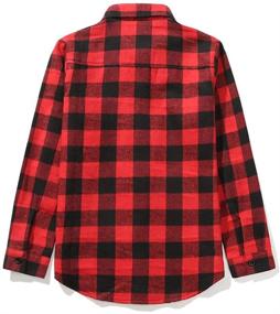 img 1 attached to 👚 Sleeve Girls Plaid Flannel Shirt - Boys' Tops, Tees & Shirts Collection